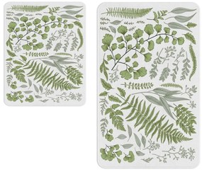 Tappetini da bagno bianco-verde in set di 2 pezzi - Oyo Concept