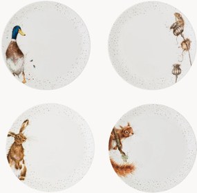 Set di 4 piatti piani Fluffy Friends