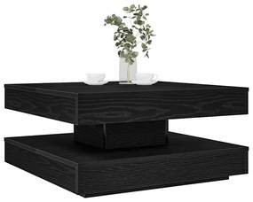 Tavolino Da Caffè Girevole A 360 Gradi Nero 70x70x34,5 Cm /