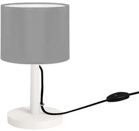 Tosel  Lampade d’ufficio lampada da comodino tondo legno bianco e grigio  Tosel