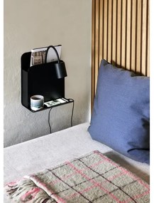 Nordlux - Lampada da parete ROOMI con mensola e USB 1xGU10/8W/230V nero