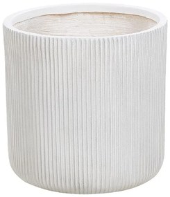 Vaso per fiori  fibra di argilla bianco  ⌀ 37 cm OREOI Beliani