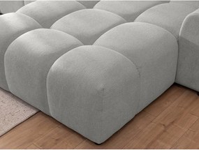 Divano angolare grigio chiaro (con penisola a destra/con chaise lounge) Albane – Ropez