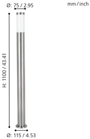 EGLO 81752 - Lampada da esterno HELSINKI 1xE27/15W/230V IP65