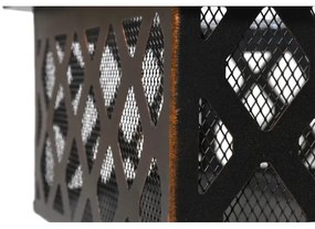 Griglia portatile in legno nero/patinato