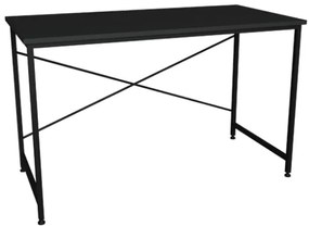 Scrivania Stile Industrial Ferro E Legno 120x60x73 Adam Antracite