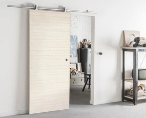 Porta scorrevole reversibile Oxford palissandro in mdf beige, L 93 x H 212 cm, con binario Ermes