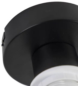 Plafoniera con paralume in velluto blu con oro 20 cm - Combi nero