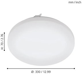Eglo 79523 - Plafoniera LED da bagno TUSCOLA LED/14,6W/230V IP44