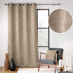 Tenda marrone chiaro in ciniglia 140x260 cm Leo – douceur d'intérieur