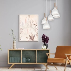 Lampadario a sospensione con filo NOAK WOOD 5xE27/60W/230V bianco/legno