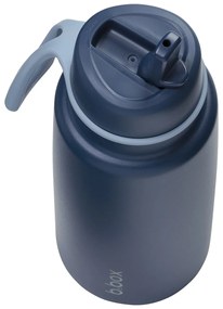 Bottiglia termica in acciaio inox con cannuccia 1l - midnight