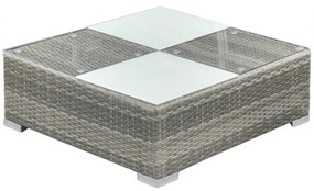 Set divani da giardino 8 pz con cuscini in polyrattan grigio