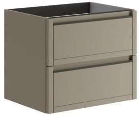 Mobile da bagno sotto lavabo TRATTO marrone opaco L 59.5 x H 50 x P 45.5 cm 2 cassetti, lavabo non incluso