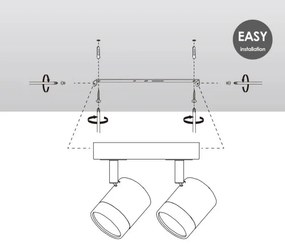 Faretto LED dimmerabile MANU 2xGU10/5,8W/230V bianco