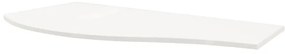 Top per lavabo Vague BADEN HAUS L 103 x H 1.6 x P 51 cm bianco stratificato, verniciato, dx