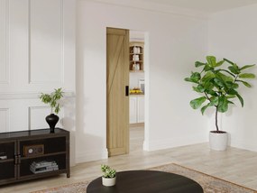Porta scorrevole con sistema a incasso H205 x L63 cm in Legno e MDF Naturale chiaro - BALERMA