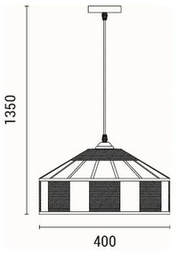 Lampadario a sospensione con filo 1xE27/15W/230V beige