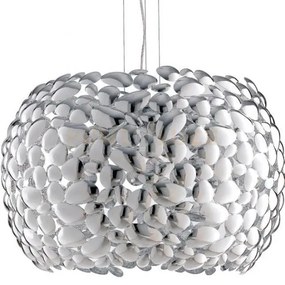 Lampadario a sospensione dioniso cromo 5 luci attacco e27 65x65x147...