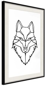 Poster  Wolf Look  Cornice Quadri Cornice nera con pass-partout, Larghezza x Altezza Home decor 30x45