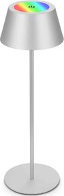 Brilo - Lampada da tavolo LED RGB ricaricabile a sfioramento KIKI LED/2,6W/5V IP44 2600 mAh argento