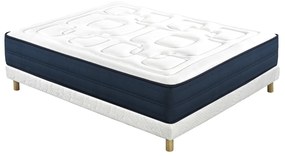 Letto 140 x 200 cm con base per materasso e materasso memory foam BENJI