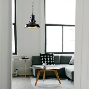 Lampadario nero con paralume in metallo ø 32 cm Berceste – Opviq lights