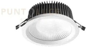 Rex faretto da incasso led 3000k 3100lm 40w ip20 bianco d.22cm