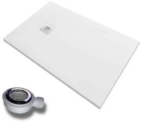 Piatto Doccia Solidstone Pietra Mineral Marmo Bianco H2.8cm