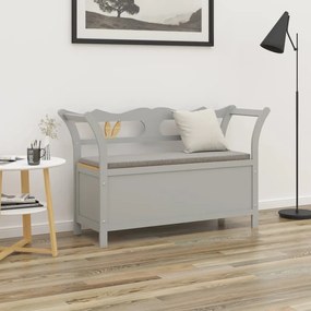 Panca Grigia 107x45x75,5 Cm Legno Massello Di Abete /
