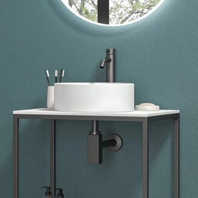 Mobile bagno metallico 60 cm con due ripiani NET-60 - KAMALU