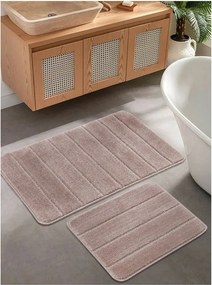 Set di tappetini per il bagno marroni 2 pz 50x80 cm Yeni Cizgli – Foutastic