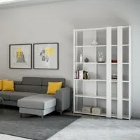 Libreria Moderna 5 Ripiani 120x36x204 cm in nobilitato Bianco