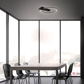 Plafoniera LED Nico Ø 29.5 cm nero IP20 bianco caldo, 980 lumen