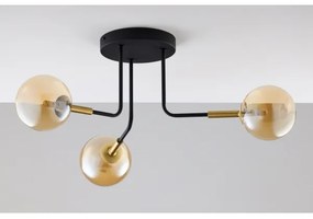 Jupiter 2037 - Lampadario a sospensione con supporto rigido BURANO 3xG9/10W/230V nero/oro/beige