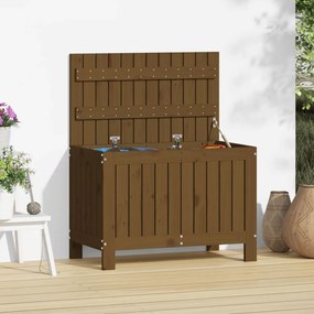 Contenitore Da Giardino Ambra 76x42,5x54 Cm Legno Massello Pino /