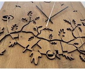 Li-Go 5499/DUB2 - Orologio da parete 1xAA 40x40 cm rovere