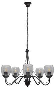 Lampadario a sospensione con catena ALLENA 5xE27/15W/230V