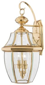 Applique classico chic da esterno QZ-NEWBURY2-L-PB ottone IP44 2X E14 ELSTEAD