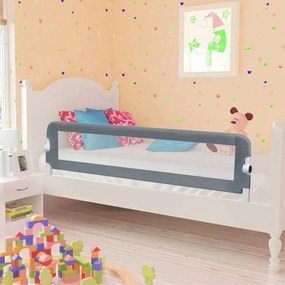Sponde Letto Di Sicurezza Bambini Grigio 150x42cm İn Poliestere /
