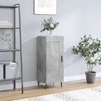 Credenza Grigio Cemento 34,5x34x90 cm in Legno Multistratocod mxl 79974