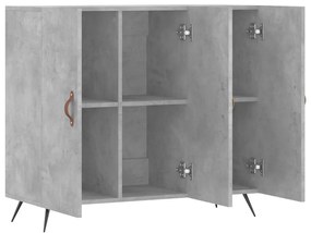 Credenza grigio cemento 90x34x80 cm in legno multistrato