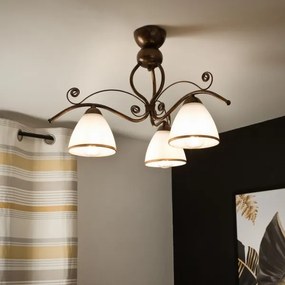 Brilagi - Lampadario a plafone LED ANTICO 3xE27/60W/230V patina di bronzo