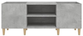 Mobile porta dischi grigio cemento 121x38x48 legno multistrato