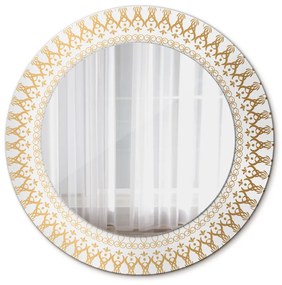 Specchio rotondo stampato Mandala indiana fi 50 cm