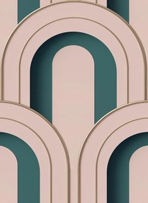 Rebel Walls Tapete Arch Deco Bijou - Rebel Pink