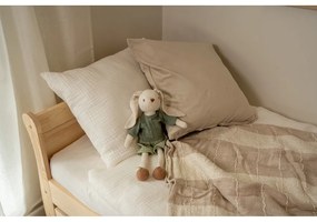 Letto da bambini di colore naturale in pino massiccio con rete inclusa 90x200 cm Roma – Adeko