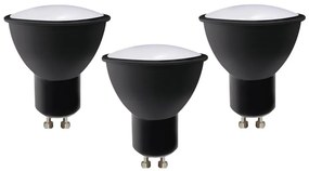 SET 3x Lampadina LED ECOLINE GU10/6W/230V 4000K nero - Brilagi