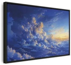 Quadro - When the Sky Becomes a Canvas: Artistic Creation of Nature in the Clouds In cornice nera di legno 90x60