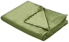 Copripiumino per coperta ponderata verde scuro 120 x 180 cm RHEA Beliani